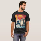 T-shirt Catzilla Funny Chat géant Monster Kaiju Japonais A (Devant entier)