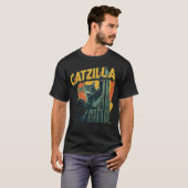 T-shirt Catzilla Funny Chat Mème (Devant entier)