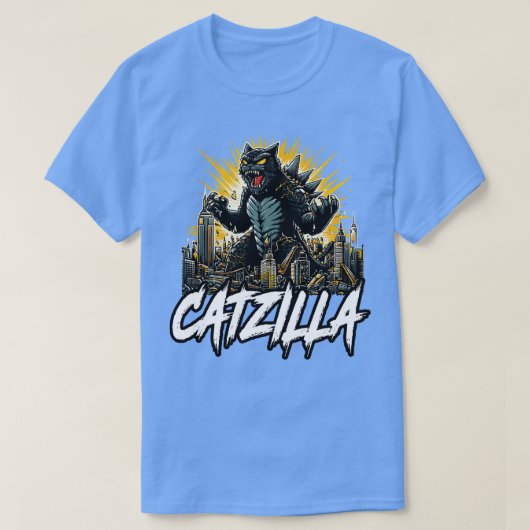 T-shirt Catzilla Funny Feline Fury Unleashed (Design devant)
