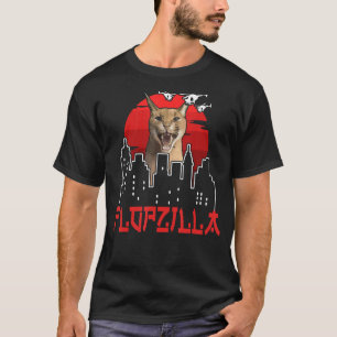 T-shirt Catzilla Funny gros mème Flopzilla Caracal C