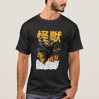 T-shirt Catzilla Giant Chat Japonais Anime Art
