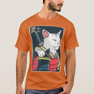 T-shirt Catzilla - Japanese Cat Art - Katana Sword - Anime
