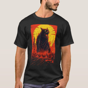 T-shirt Catzilla Japonaise Cuite Chat Stuff Chat Chat Mama