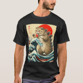 T-shirt Catzilla Scottish Pold Cat japonais cadeaux d'art  (Devant)