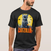 T-shirt Catzilla Tee Kitten Cat Men Women Kids Catzilla (Devant)