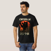 T-shirt Catzilla vintage : Funny Cat Monster (Devant entier)