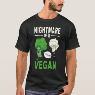T-shirt Cauchemar Fantôme De Brocoli Chou-fleur D'un Vegan