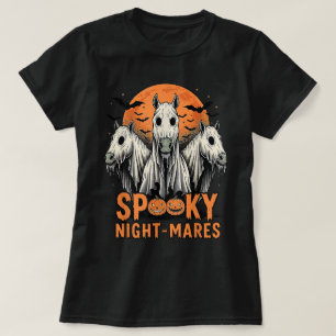 T-shirt Cauchemars Rétro Horreur Chevaux Fantômes Bouh