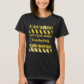 T-shirt Caution can talk about crocheting for hours (Devant)