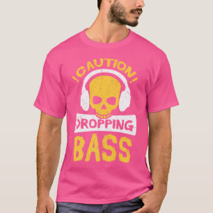 T-shirt Caution Dragon Basse Dance Amusante Maison Musique