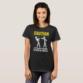 T-shirt Caution ive been known to throw things Mechanic re (Devant entier)
