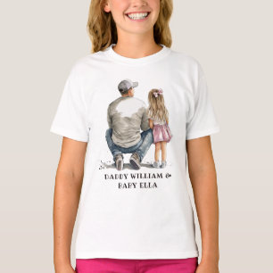 T-shirt Caution père et fille noire (10)
