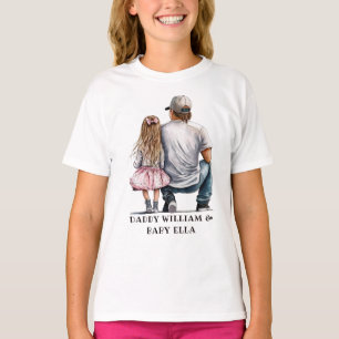 T-shirt Caution père et fille noire (11)