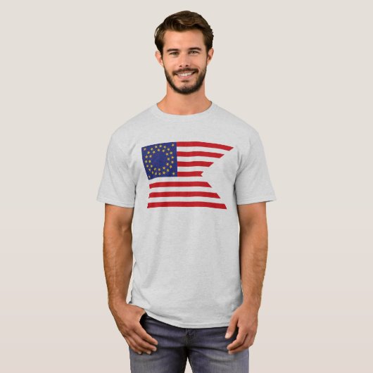 T-shirt Cavalerie Guidon (drapeau) - guerre civile (Devant entier)