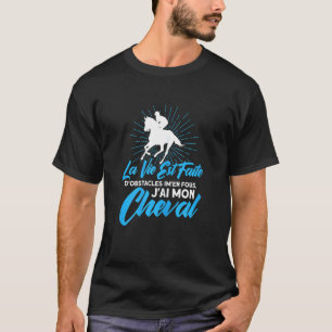 T-shirt Cavalier Cavalier Chevaux Obstacles Vintage 1