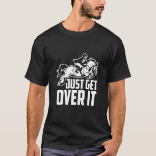 T-shirt Cavalier Cheval Saut d'Obstacles Juste Au-Delà De