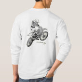 T-shirt Cavalier croisé de Moto (Dos)