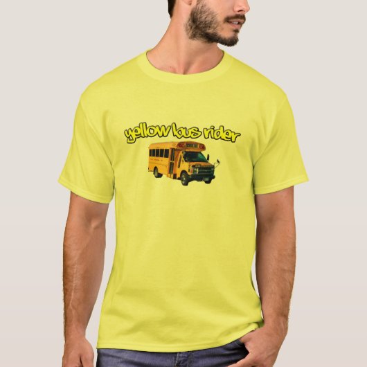 T-shirt Cavalier d'autobus jaune (Devant)
