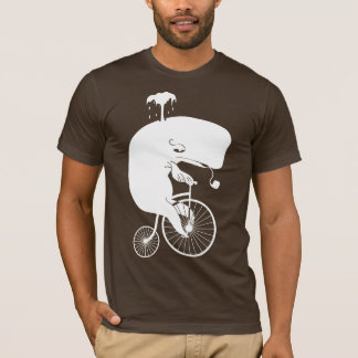 T-shirt Cavalier de baleine sur le vélo de quart de penny