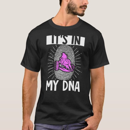 T-shirt Cavalier de baril C'est dans mon ADN Équitation (Devant)