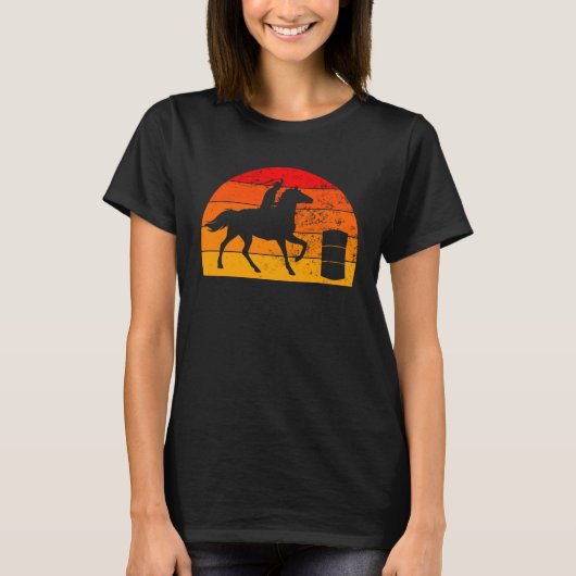 T-shirt Cavalier de course de baril Course de baril Équita (Devant)