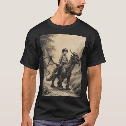 T-shirt Cavalier de dragon actif (Devant)