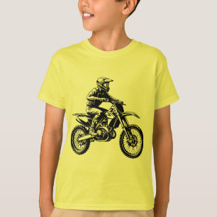 T-shirt Cavalier de moto cross