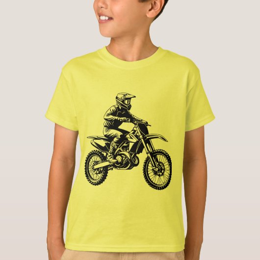 T-shirt Cavalier de moto cross (Devant)