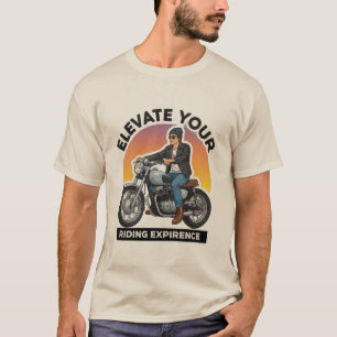 T-shirt Cavalier de moto vintage