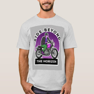 T-shirt Cavalier de moto vintage