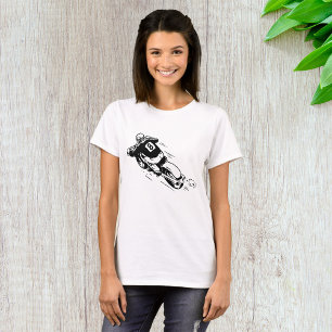T-shirt Cavalier de Motocross Numéro 8 Moto Rétro Tout-Ter