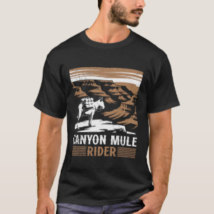 T-shirt CAVALIER DE MULET DE GRAND CANYON Rétro Arizona Dr