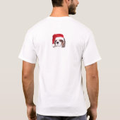 T-shirt cavalier de Père Noël d'épagneul du Roi (Dos)