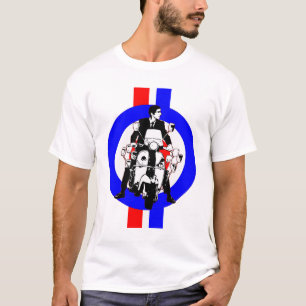T-shirt Cavalier de scooter d'années '60 sur la cible et