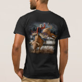 T-shirt Cavalier de taureau de rodéo, (Dos)