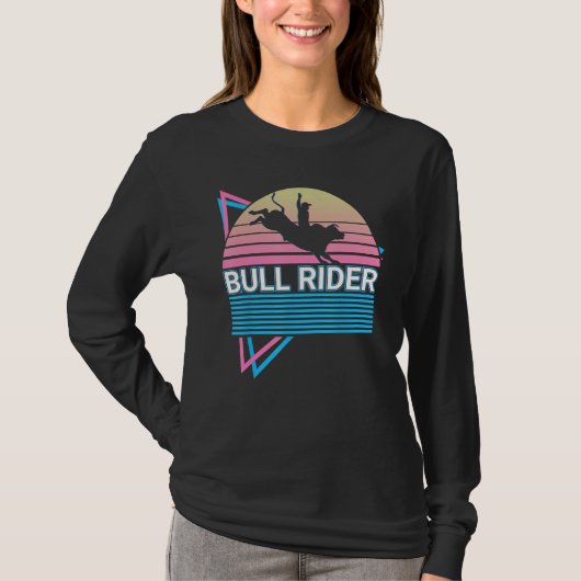 T-shirt Cavalier de taureau Rodéo de taureau (Devant)