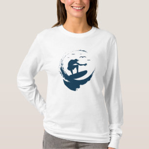 T-shirt Cavalier de vague