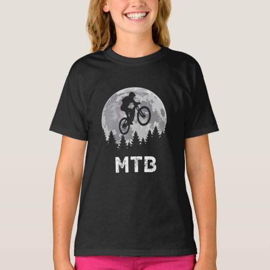 T-shirt cavalier de vélo MTB rétro vtt (Devant)