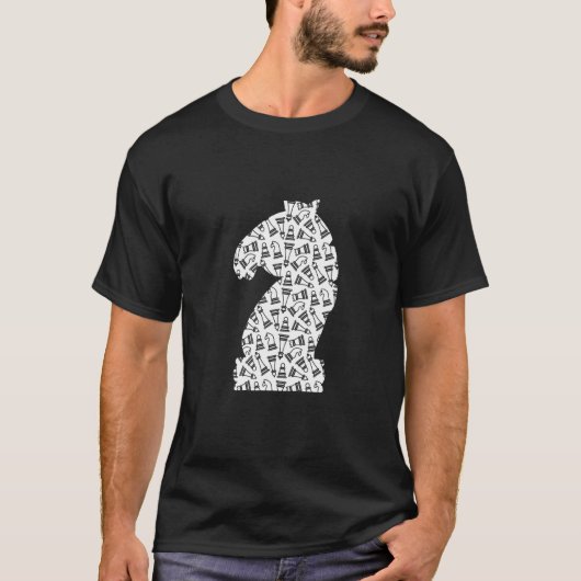 T-shirt Cavalier d'échecs Joueur d'échecs (Devant)