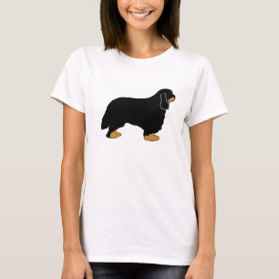 T-shirt Cavalier King Charles noir et silo tan