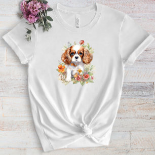 T-shirt Cavalier King Charles Puppy Pet Aquarelle