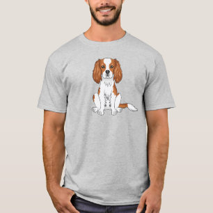 T-shirt Cavalier King Charles Spaniel Blenheim Chien Assis