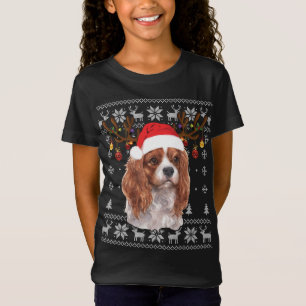 T-Shirt Cavalier King Charles Spaniel Christmas Reindeer P