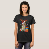 T-shirt Cavalier King Charles Spaniel Christmas Reindeer S (Devant entier)