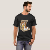 T-shirt Cavalier King Charles Spaniel Manger Pizza Funny D (Devant entier)