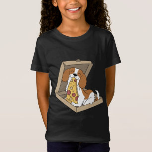 T-Shirt Cavalier King Charles Spaniel Manger Pizza Funny D