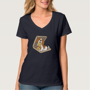 T-shirt Cavalier King Charles Spaniel Manger Pizza Funny D