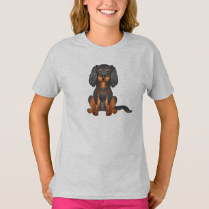 T-shirt Cavalier King Charles Spaniel noir et feu