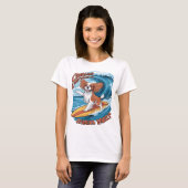 T-shirt Cavalier King Charles Spaniel Shreds Wave Surfing (Devant entier)