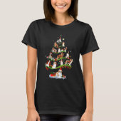 T-shirt Cavalier King Charles Spaniel Tree Noël bonbon (Devant)